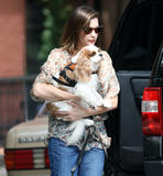 Liv Tyler with her dog and son Milo in the west village, New York