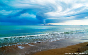 clouds,space,day,outside,clean,clear,line,crystal water,amazing beach 1920x1200