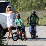 Pamela Anderson with her kids in Malibu